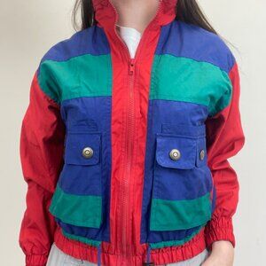 S Y2K Colour Block Adjustable Windbreaker